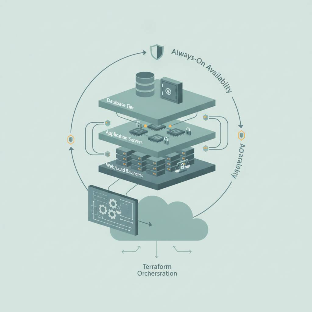 How Secure, Always-On Websites Work: A Simple Explanation of Multi-Tier Architecture & Terraform