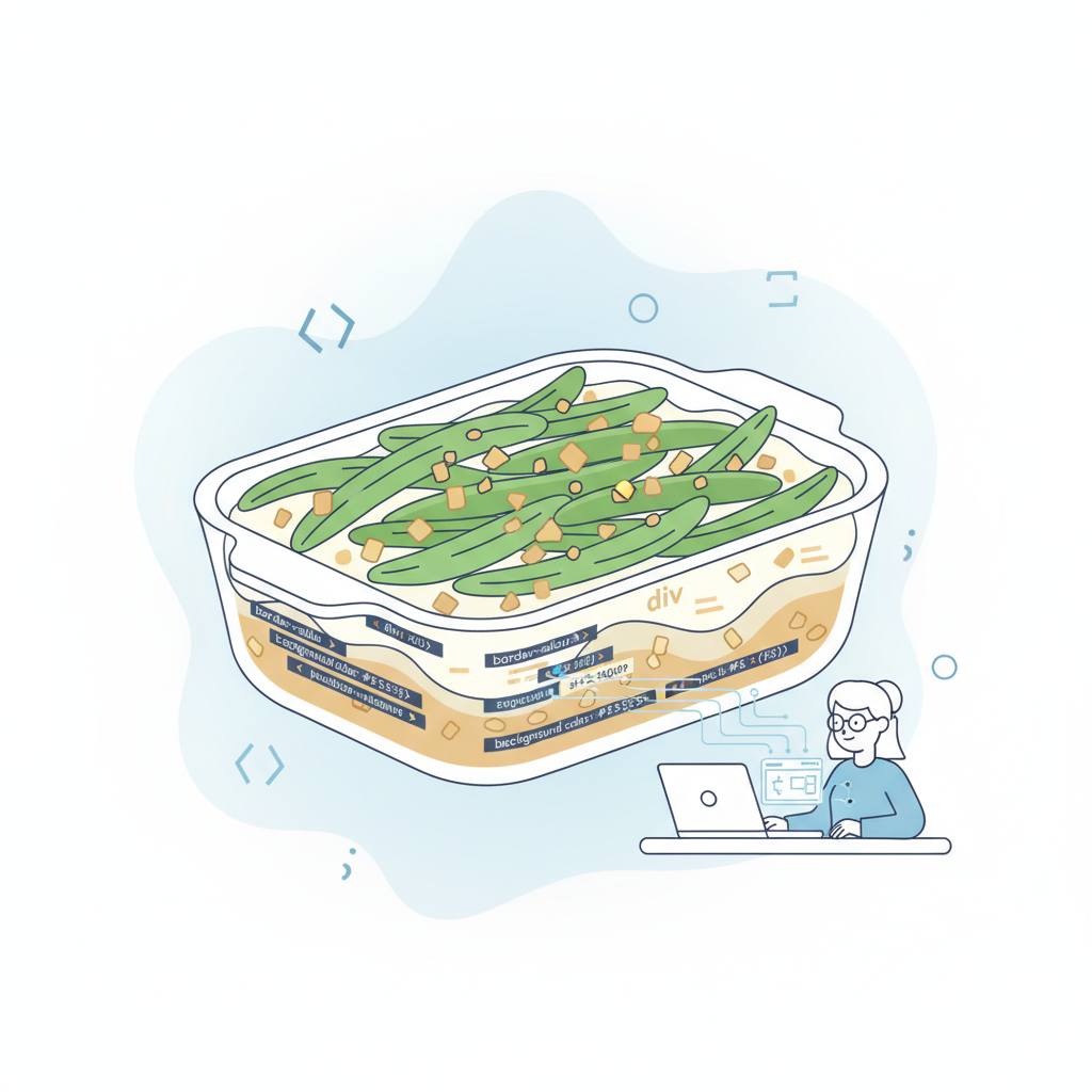 CSS Art: Developer Creates Amazing String Bean Casserole Illustration